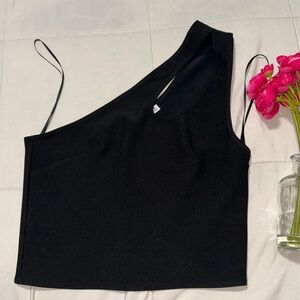 Abercrombie & Fitch Asymmetrical Crop Top with Slit